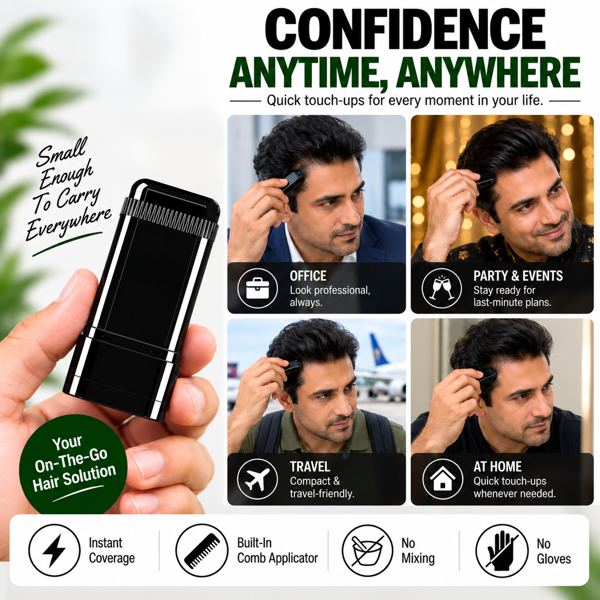 Instant Root Touch-Up Comb Stick
