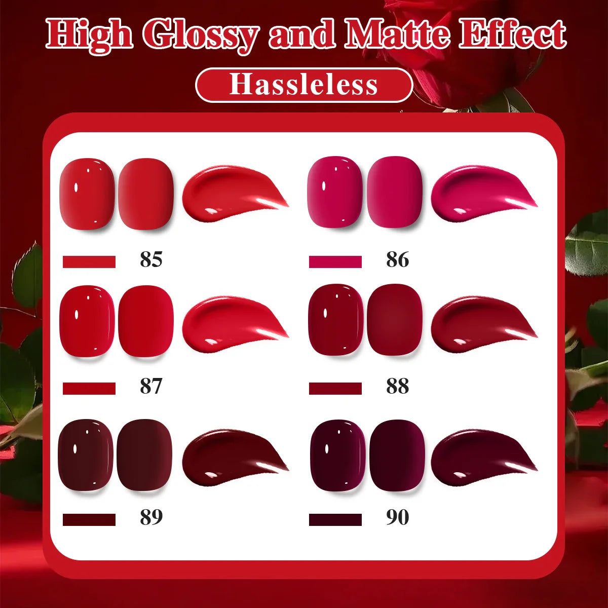 6-piece nail polish set, 15ml/bottle, suitable for all seasons, semi-permanent, easy to apply, DIY nail art designs, colorful na