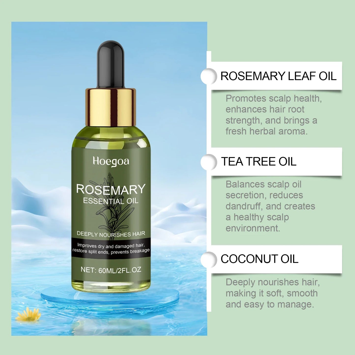 Rosemary Hair Oil Essential Strengthening Nourishing