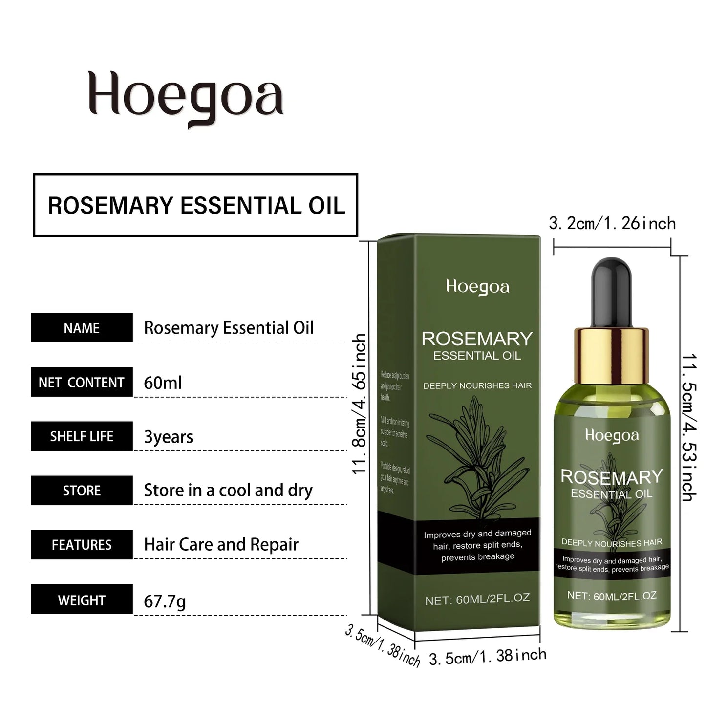 Rosemary Hair Oil Essential Strengthening Nourishing
