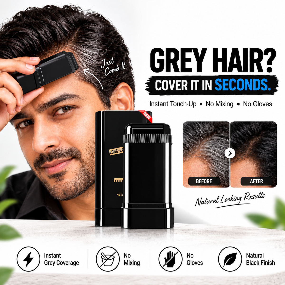 Instant Root Touch-Up Comb Stick
